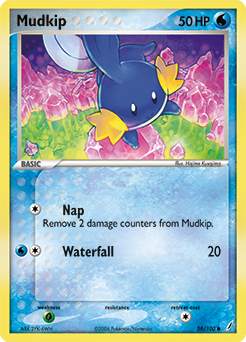 Mudkip z edície Crystal Guardians, karta č.58