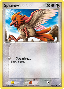 Spearow z edície Crystal Guardians, karta č.61