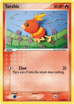 Torchic z edície Crystal Guardians, karta č.65