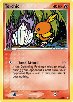Torchic z edície Crystal Guardians, karta č.66