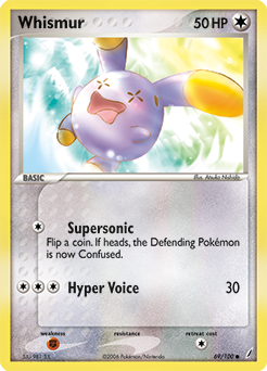 Whismur z edície Crystal Guardians, karta č.69