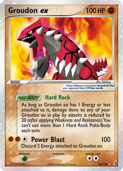 Groudon ex z edície Crystal Guardians, karta č.93