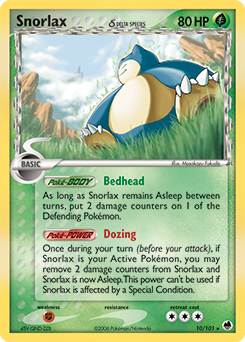 Snorlax δ z edície Dragon Frontiers, karta č.10