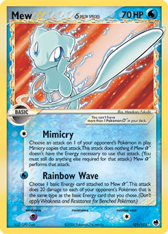 Mew ★ δ z edície Dragon Frontiers, karta č.101