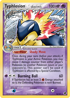 Typhlosion δ z edície Dragon Frontiers, karta č.12