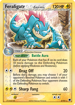 Feraligatr δ z edície Dragon Frontiers, karta č.2
