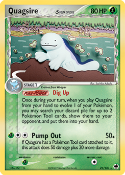 Quagsire δ z edície Dragon Frontiers, karta č.21