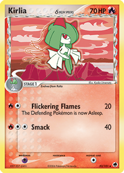 Kirlia δ z edície Dragon Frontiers, karta č.33