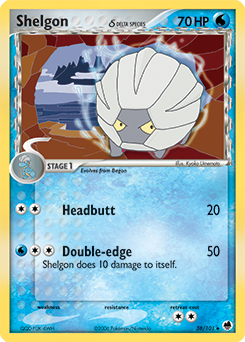 Shelgon δ z edície Dragon Frontiers, karta č.38