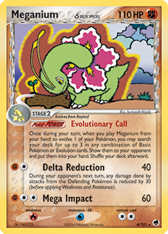 Meganium δ z edície Dragon Frontiers, karta č.4