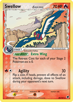 Swellow δ z edície Dragon Frontiers, karta č.40