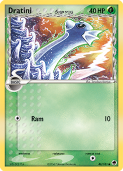 Dratini δ z edície Dragon Frontiers, karta č.46