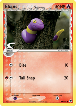 Ekans δ z edície Dragon Frontiers, karta č.47