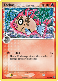 Feebas δ z edície Dragon Frontiers, karta č.49