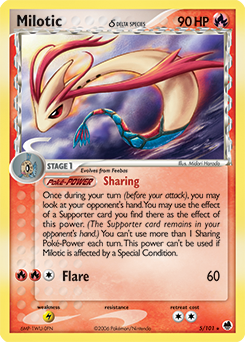 Milotic δ z edície Dragon Frontiers, karta č.5