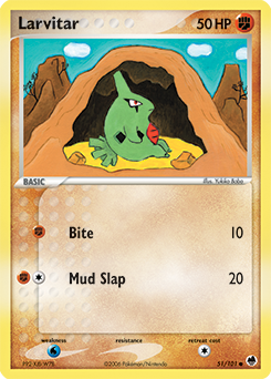 Larvitar z edície Dragon Frontiers, karta č.51