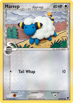 Mareep δ z edície Dragon Frontiers, karta č.54