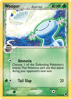 Wooper δ z edície Dragon Frontiers, karta č.71