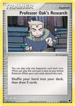 Professor Oak's Research z edície Dragon Frontiers, karta č.80