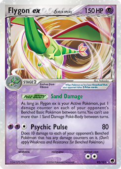 Flygon ex δ z edície Dragon Frontiers, karta č.92