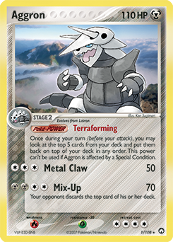 Aggron z edície Power Keepers, karta č.1