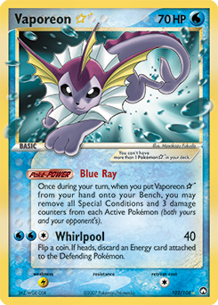 Vaporeon ★ z edície Power Keepers, karta č.102