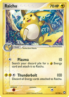 Raichu z edície Power Keepers, karta č.12