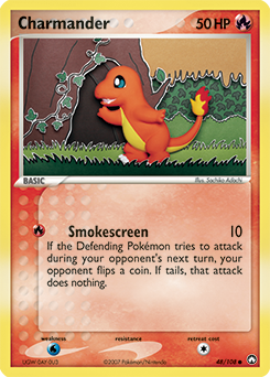 Charmander z edície Power Keepers, karta č.48