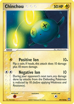 Chinchou z edície Power Keepers, karta č.49