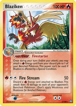 Blaziken z edície Power Keepers, karta č.5