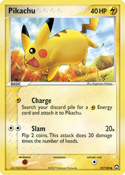 Pikachu z edície Power Keepers, karta č.57