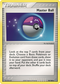 Master Ball z edície Power Keepers, karta č.78