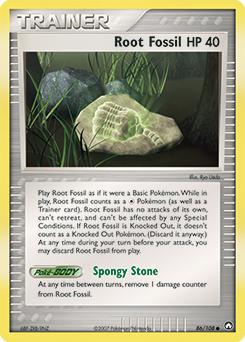 Root Fossil z edície Power Keepers, karta č.86