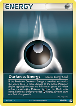 Darkness Energy z edície Power Keepers, karta č.87