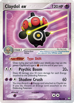 Claydol ex z edície Power Keepers, karta č.93
