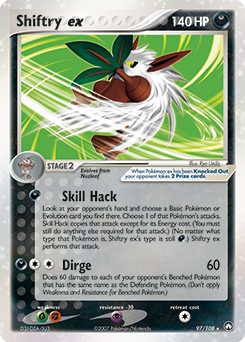 Shiftry ex z edície Power Keepers, karta č.97