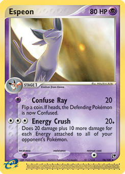 Espeon z edície Sandstorm, karta č.16