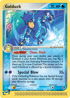 Golduck z edície Sandstorm, karta č.17