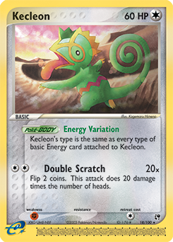 Kecleon z edície Sandstorm, karta č.18