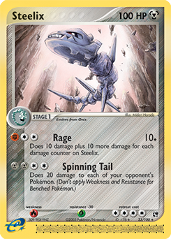 Steelix z edície Sandstorm, karta č.23