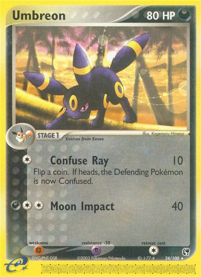 Umbreon z edície Sandstorm, karta č.24