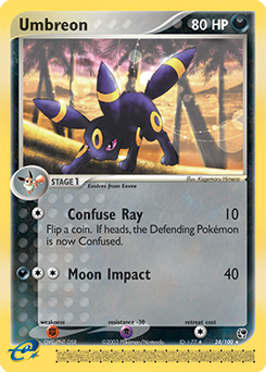 Umbreon z edície Sandstorm, karta č.24
