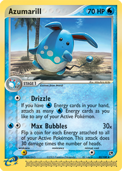 Azumarill z edície Sandstorm, karta č.30