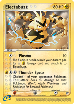 Electabuzz z edície Sandstorm, karta č.35