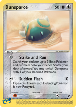 Dunsparce z edície Sandstorm, karta č.60
