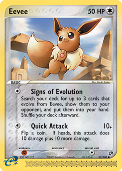 Eevee z edície Sandstorm, karta č.63
