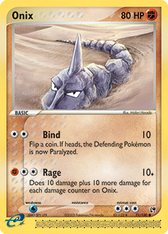 Onix z edície Sandstorm, karta č.71