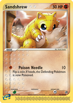Sandshrew z edície Sandstorm, karta č.75