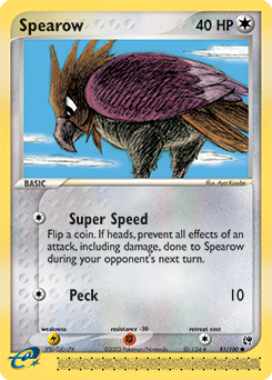 Spearow z edície Sandstorm, karta č.81