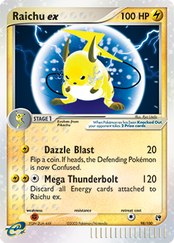 Raichu ex z edície Sandstorm, karta č.98